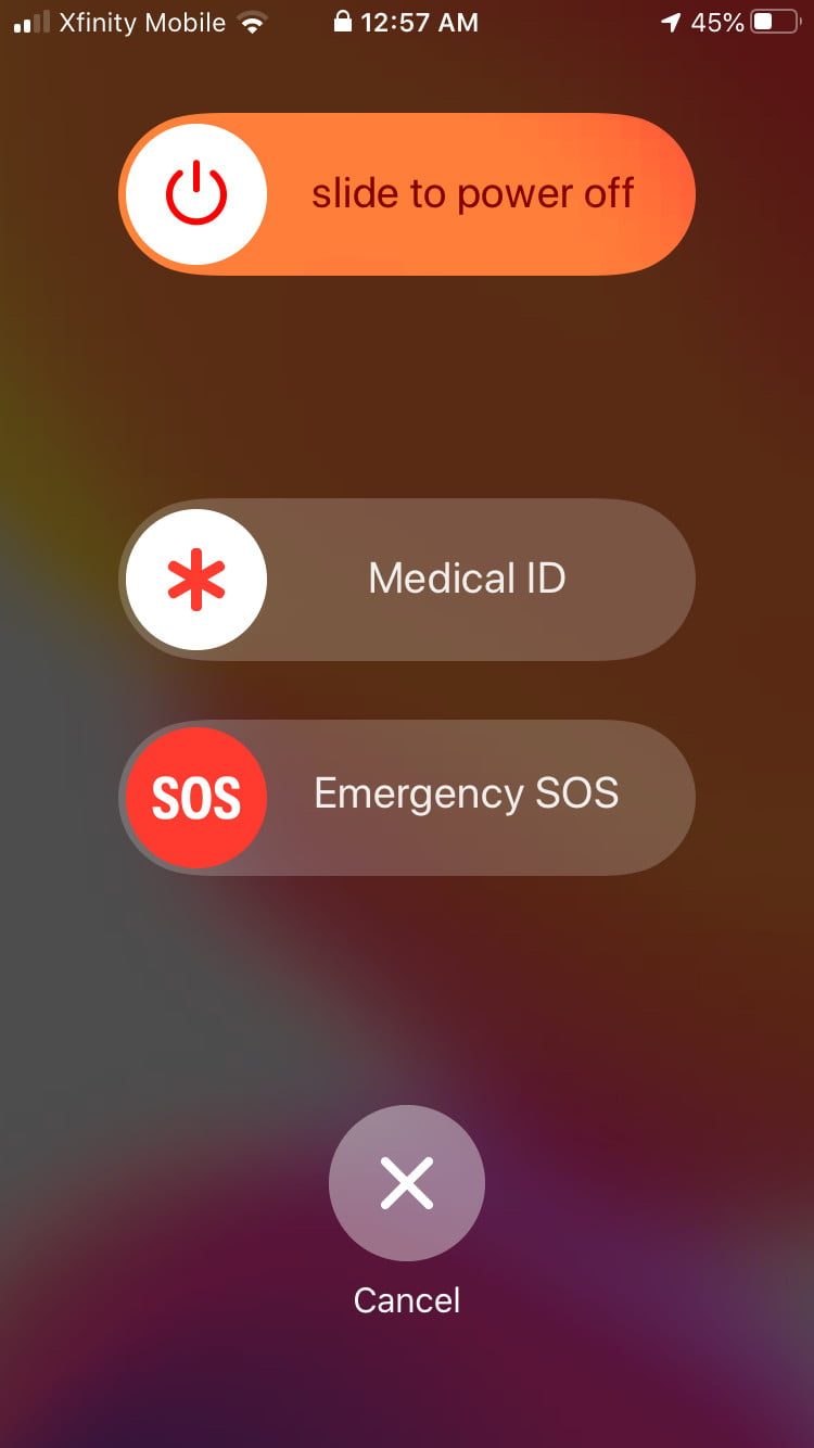 Captura de Emergencia SOS, una de las características de seguridad del iPhone