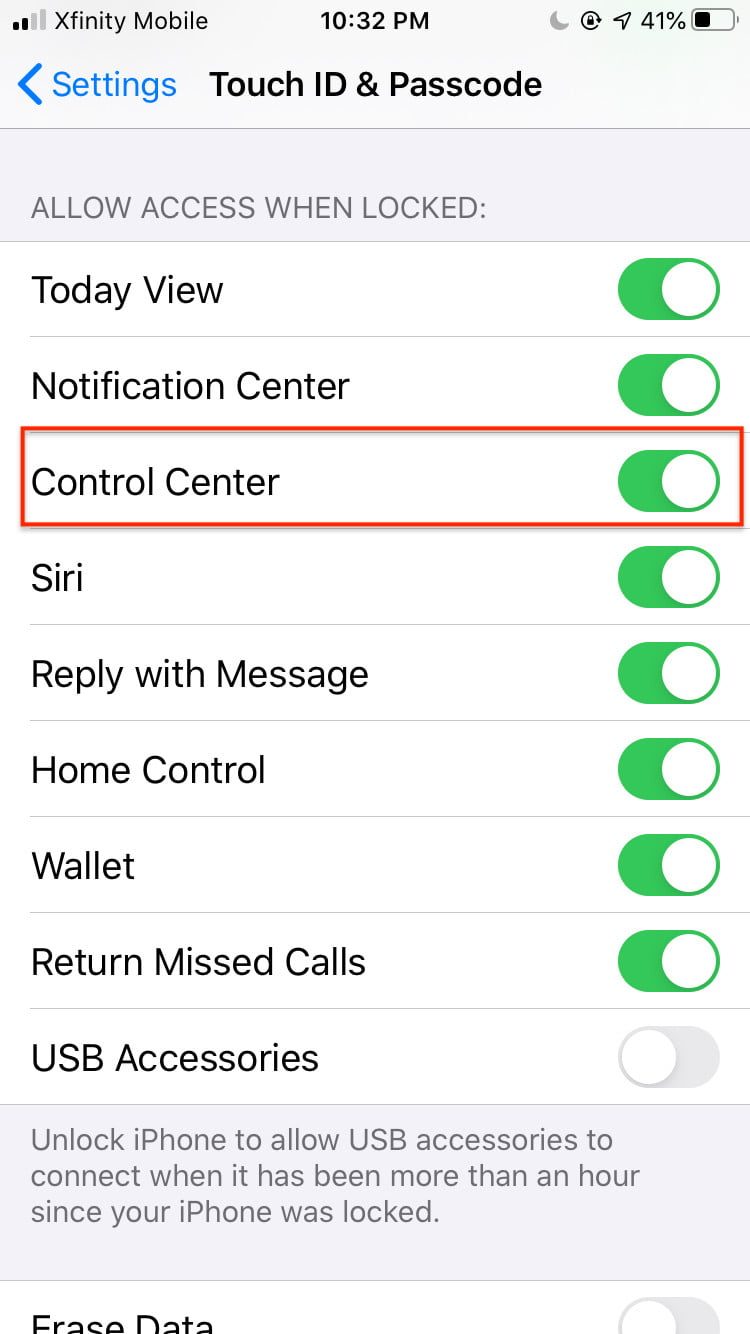 control center touchid3 750x1334