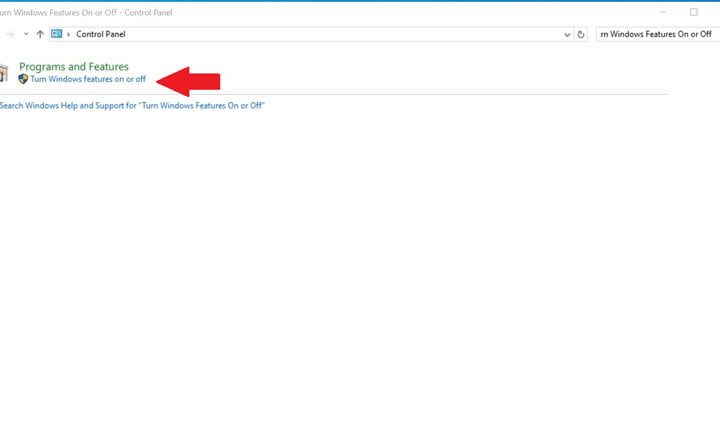 windows sandbox pantalla de programas y caracteristicas