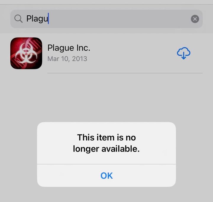 Plague.Inc fuera de la App Store