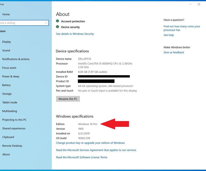 windows sandbox pantalla de configuracion windows 10