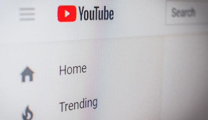 Interfaz principal de YouTube (escritorio)