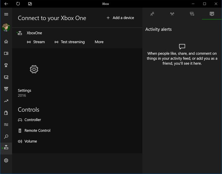 Pantalla de configuracion de control remoto en Xbox