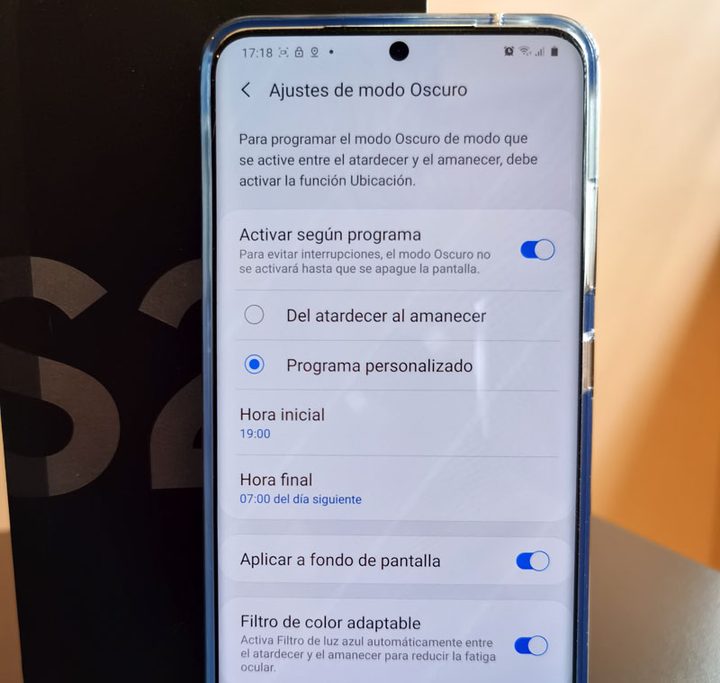 Ajustes básicos al Samsung Galaxy S20