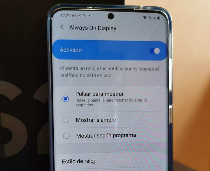 Ajustes básicos al Samsung Galaxy S20