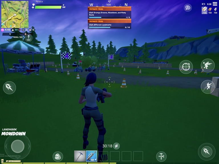 Carrera de Cortacésped, parte de los desafíos de Fortnite, semana 4