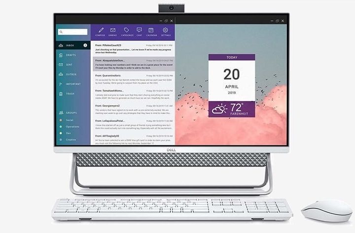 Surface Studio 2 con una explosion de colores en pantalla
