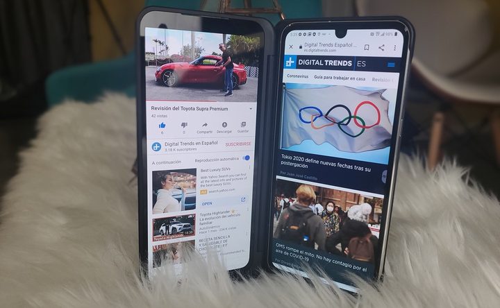 LG V60 THINQ 5G CON PANTALLA DUAL multitarea