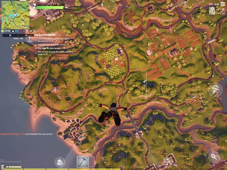 Vista aérea de Fortnite, semana 4