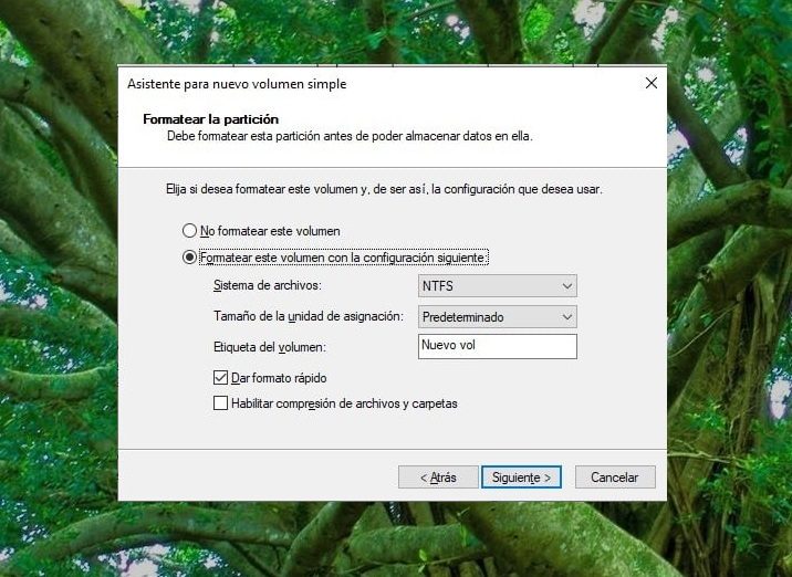 Formatear partición
