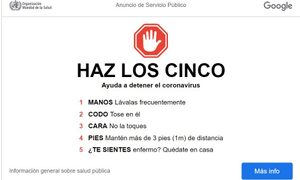 Trump involucra a Google a la guerra contra el coronavirus