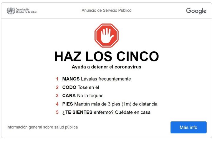 Trump involucra a Google a la guerra contra el coronavirus