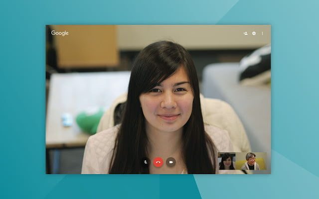 Pantalla de extension de Hangouts