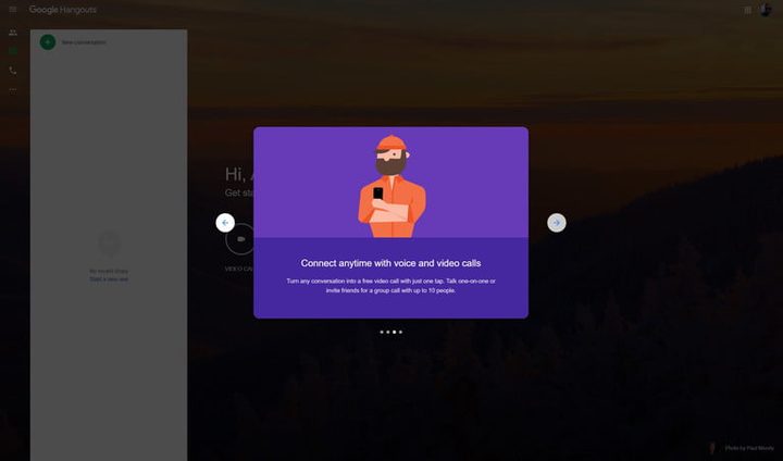 Pantalla de tratando de reconectar en Hangouts