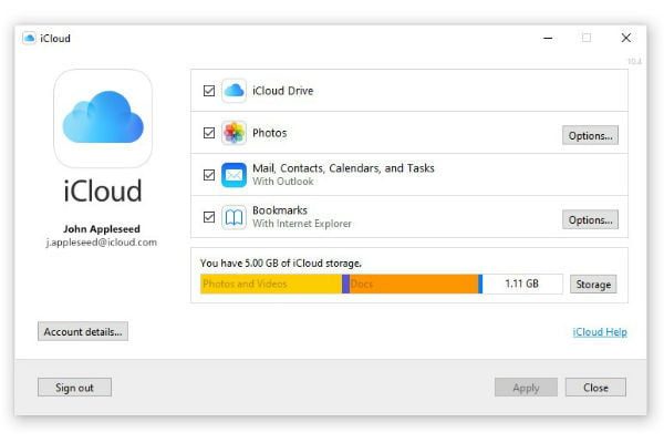 iCloud para Windows