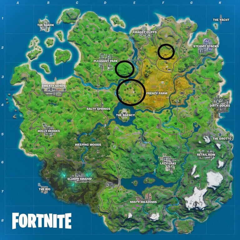 Mapa de Fortnite, semana 4