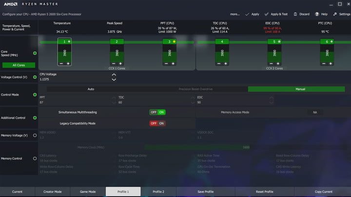 Ryzen master, software para overclock de procesadores AMD