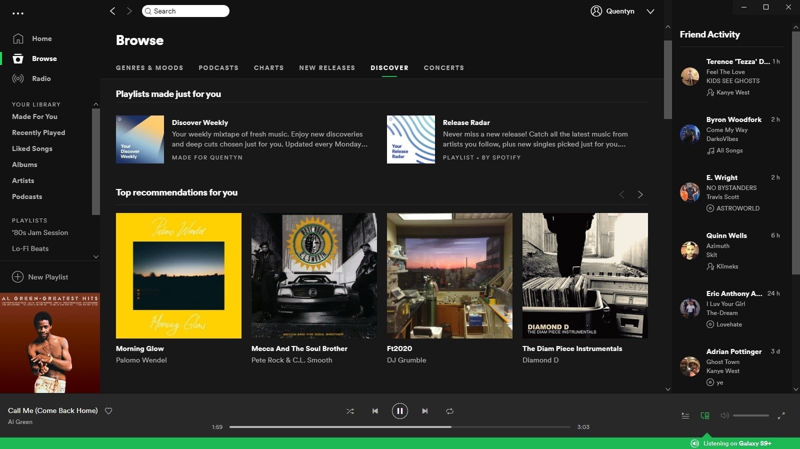 La aplicación de escritorio de Spotify