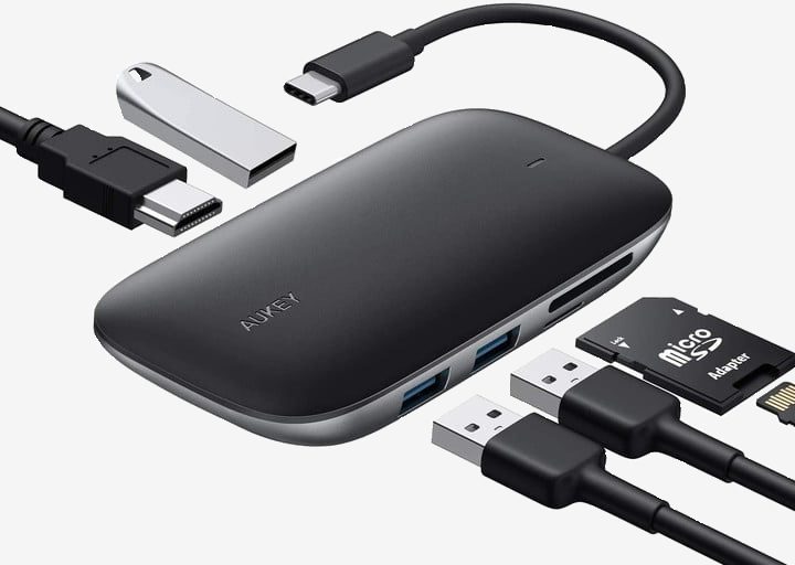 Aukey USB C Hub 6-in-1 Adapter