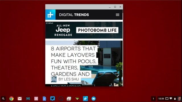 Pagina web abirta como app