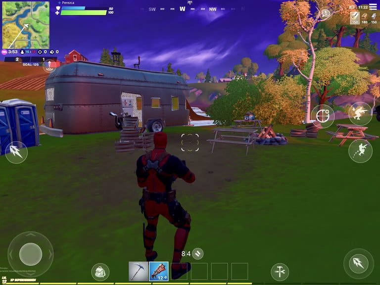 El campamento de caravanas en Fortnite