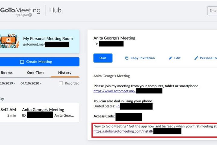 GoToMeeting Hub