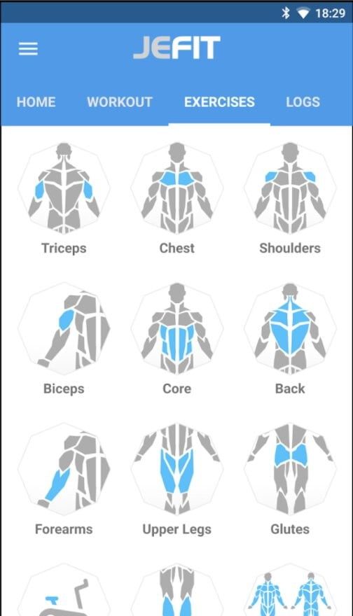 aplicaciones ejercicio android jefit app1 610x1066