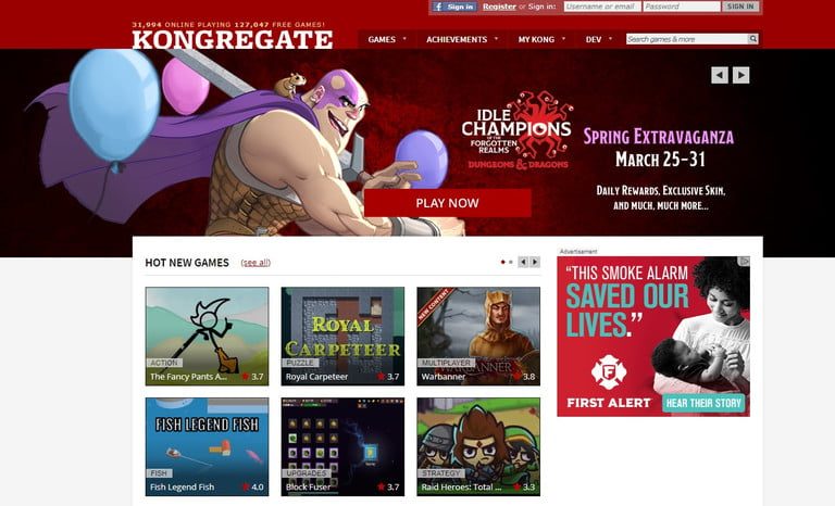 Kongregate, uno de los mejores sitios de juegos online