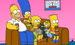 Arte de la serie animada Los Simpson.