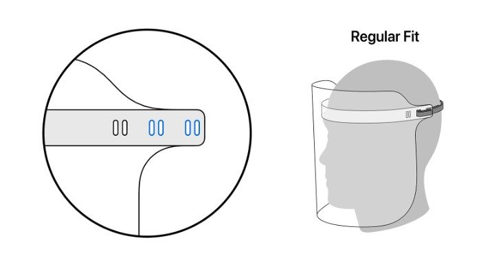 Fragmento de la guía de Apple para usar sus mascarillas protectoras