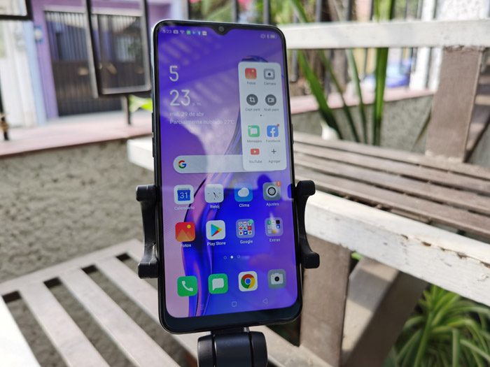 Detalle de la pantalla del Oppo A31