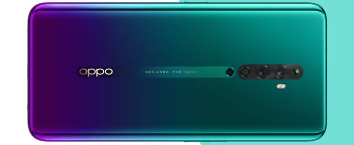 Oppo Reno2 Z sobre fondo blanco