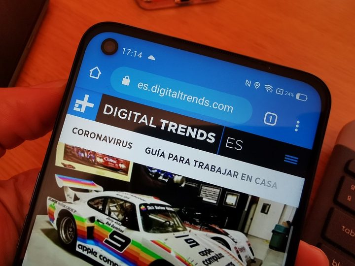 cámara selfie perforada del Realme 6