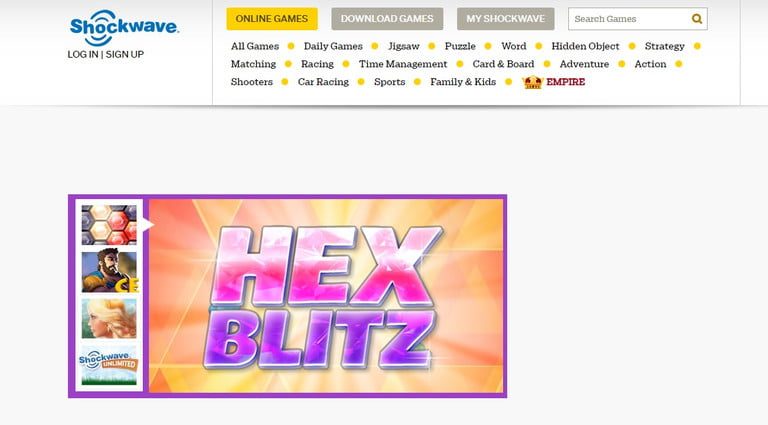 Shockwave, uno de los mejores sitios de juegos online