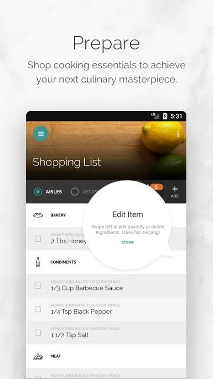 Yummly, una de las mejores aplicaciones de recetas de cocina
