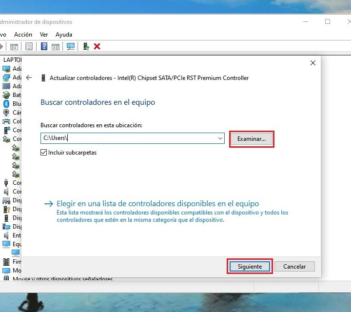 Actualizar controladores desde tu computadora 2