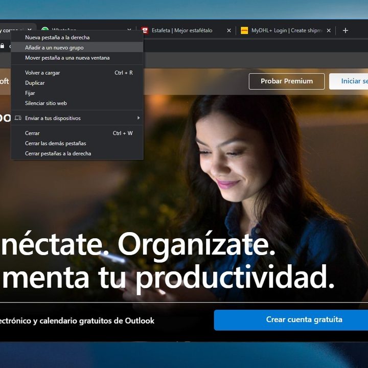 Administrar pestañas en Chrome Paso 1