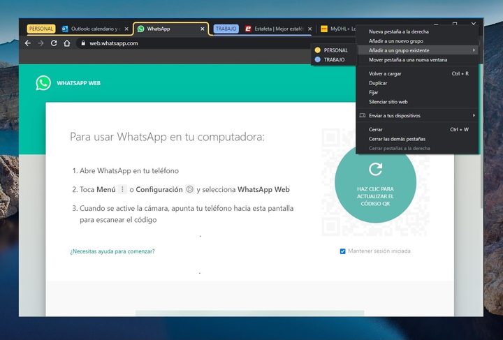 Administrar pestañas en Chrome Paso 6