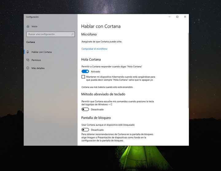 Hablando con Cortana
