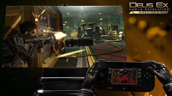 Pantalla del juego Deus Ex: Human Revolution – Director’s Cut, uno de los mejores juegos para Wii U de todos los tiempos