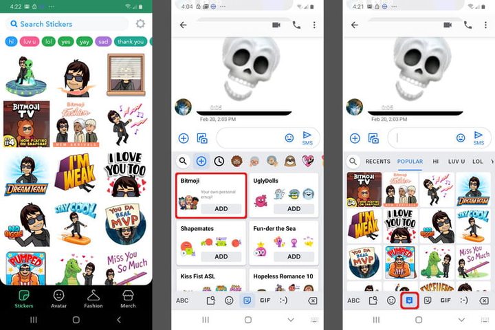 captura de Gboard Bitmoji