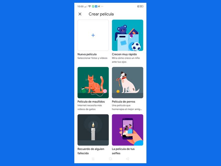 Cómo hacer una película con Google Fotos