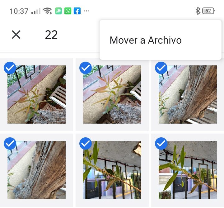 Archivar imágenes en Google Fotos