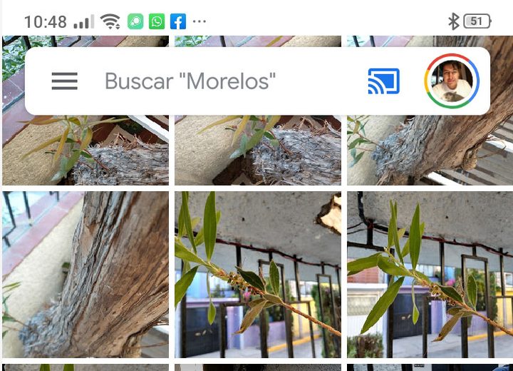 Reproducción de imágenes de Google Fotos en Chromecast.