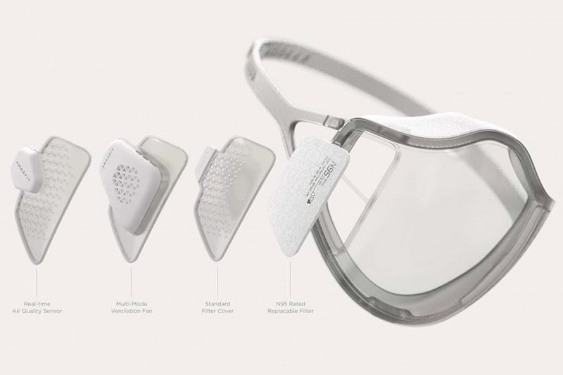 huami amazfit mascarilla transparente aeri 4