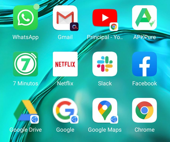 Aplicaciones de Google en el Huawei P40 Lite.