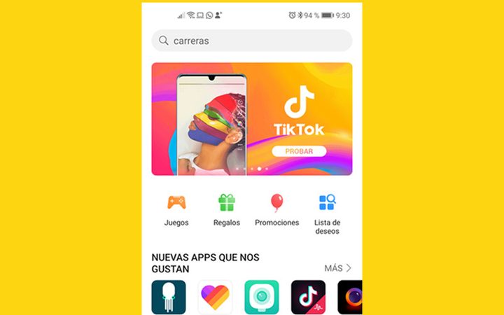 AppGallery en el Huawei P40 Lite