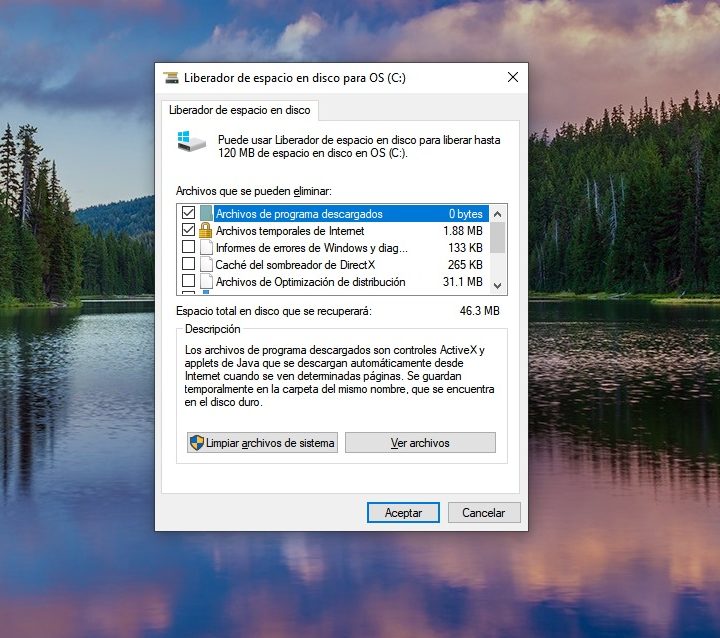 Liberador de espacio en Windows 10