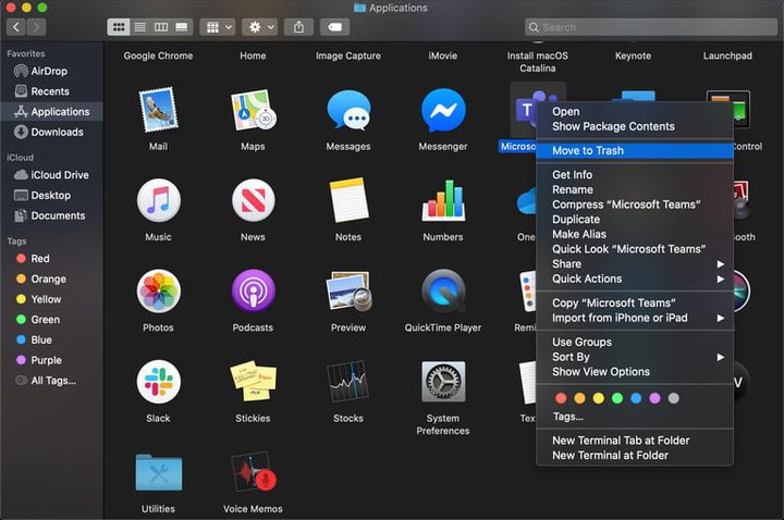 Ventana de Aplicaciones en una Mac