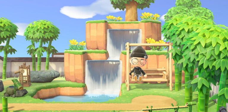Un jardín zen en Animal Crossing: New Horizons